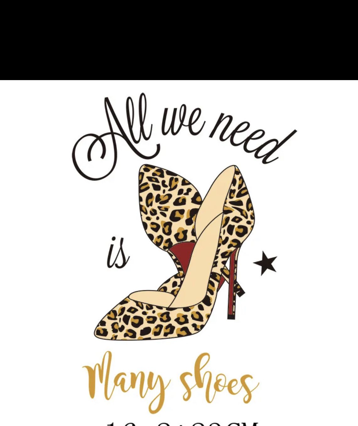 All we need is many shoes iron on heat transfers