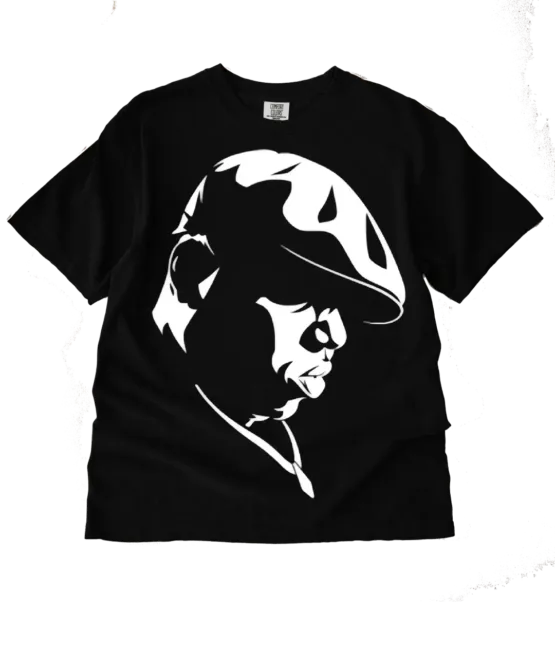 Biggie hat black hiphop iron on heat transfers
