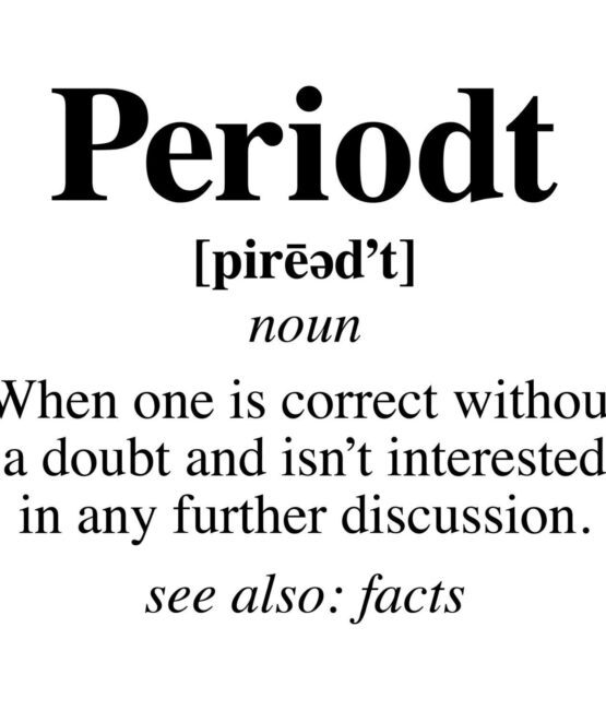 Periodt iron on heat transfers