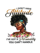 Attitude black girl heat transfer