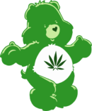 Cannabis bear iron on heat transfers