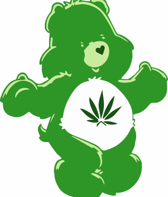 Cannabis bear iron on heat transfers
