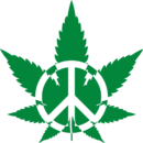 Cannabis peace plant iron on heat transfers