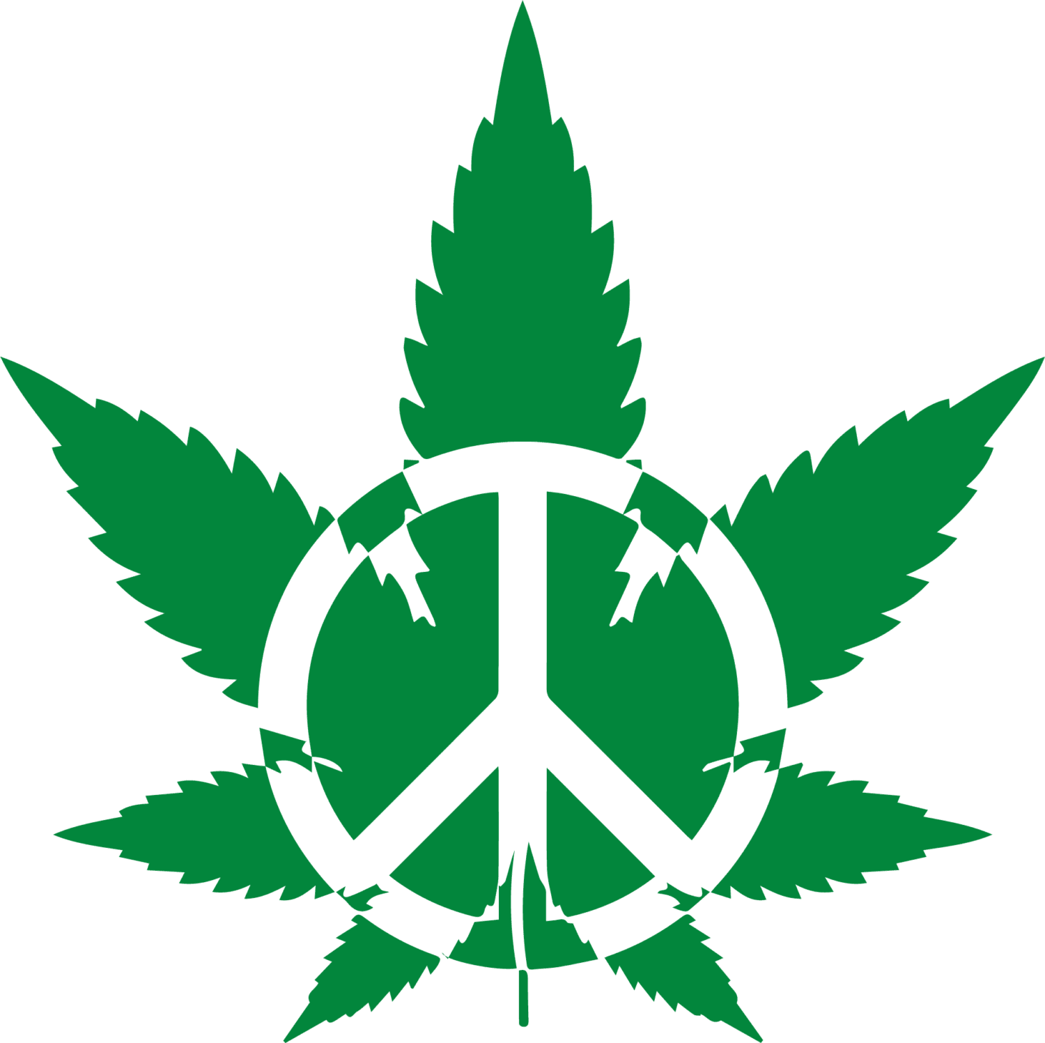 Cannabis peace plant iron on heat transfers