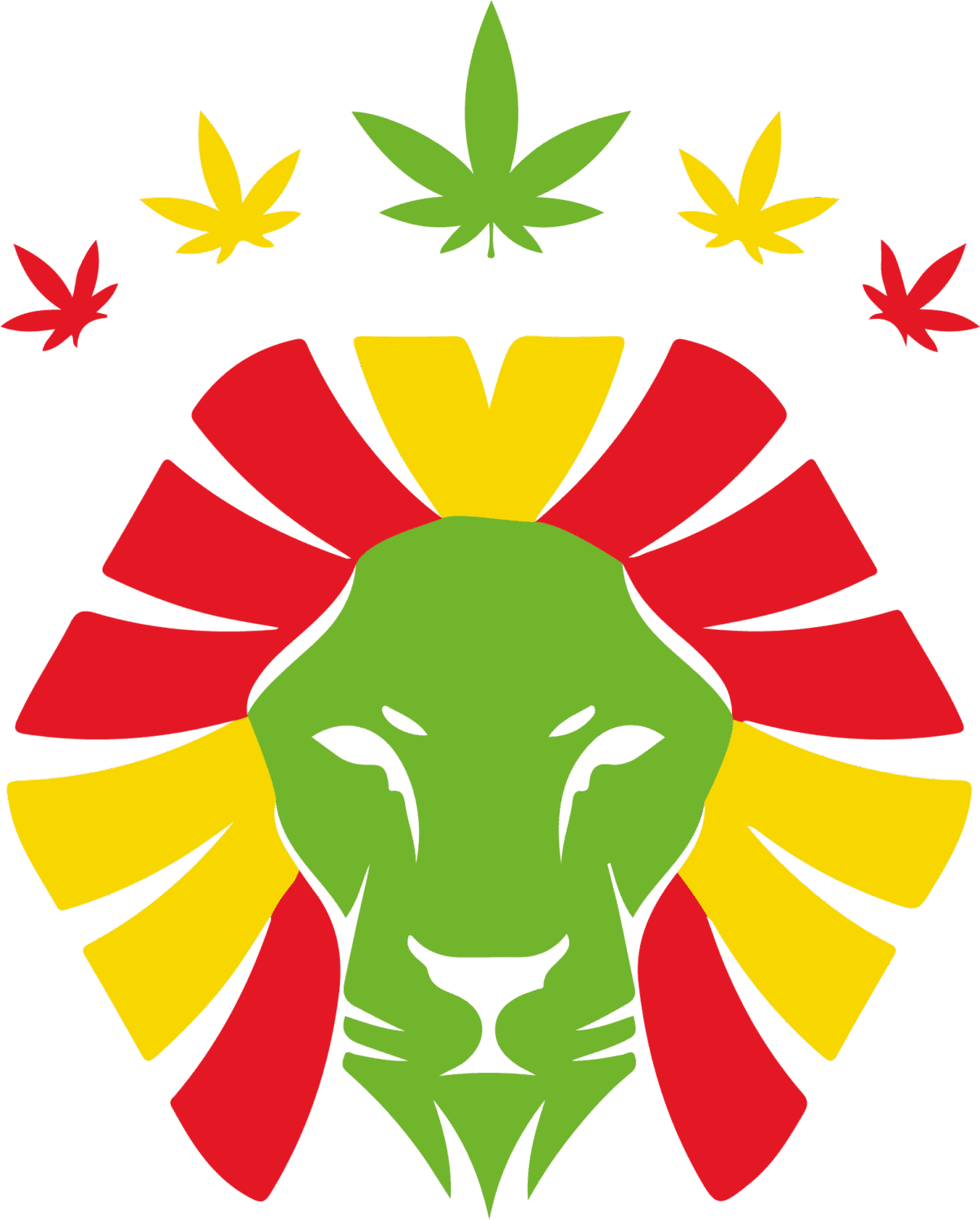 Lion cannabis iron on heat transfers