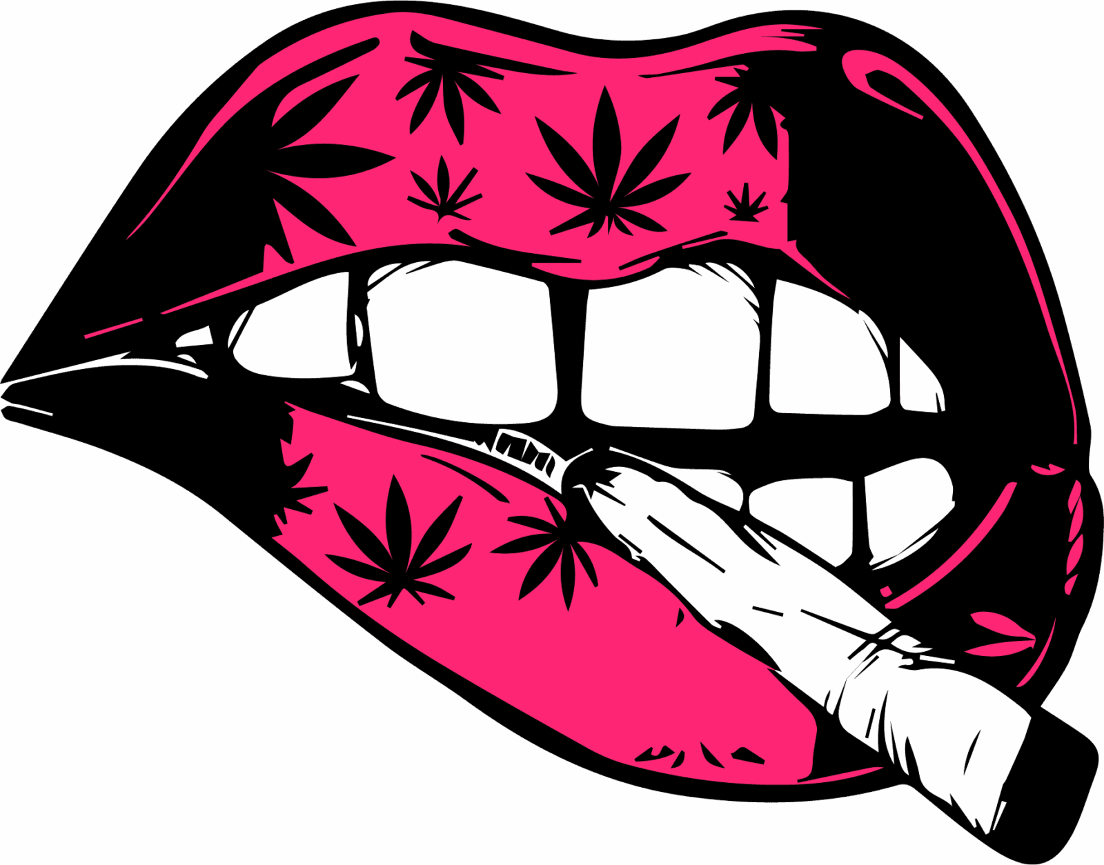 Cannabis lip iron on heat transfers - Image 2