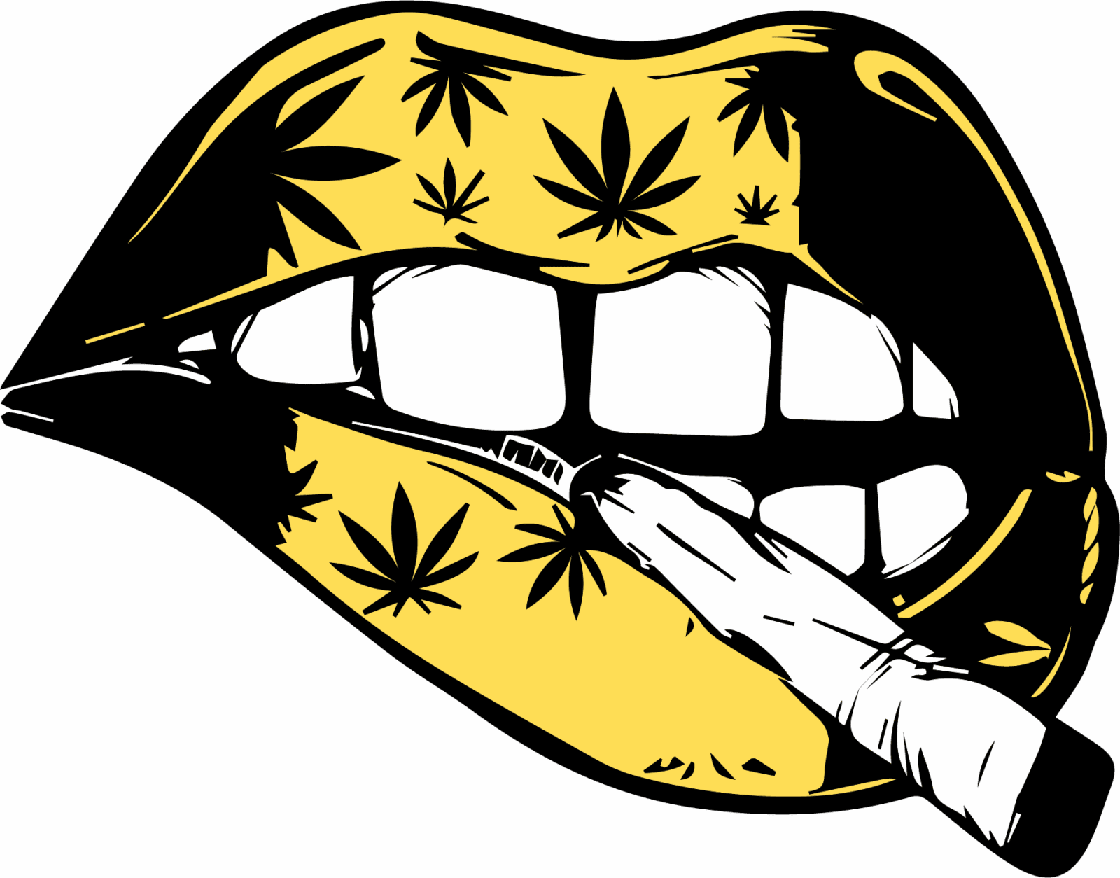 Cannabis lip iron on heat transfers - Image 3