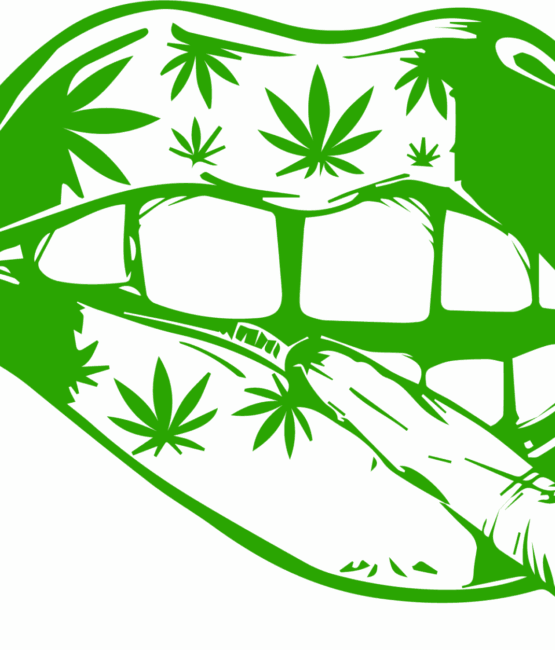 Cannabis lip iron on heat transfers