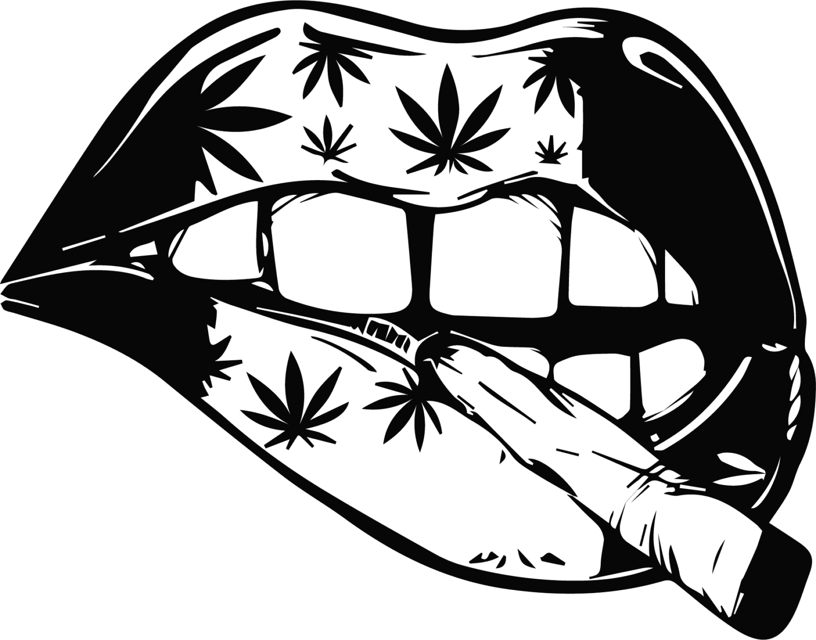 Cannabis lip iron on heat transfers - Image 6