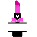Heart lipstick iron on heat transfers