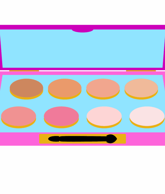 Make up palette iron on heat transfers