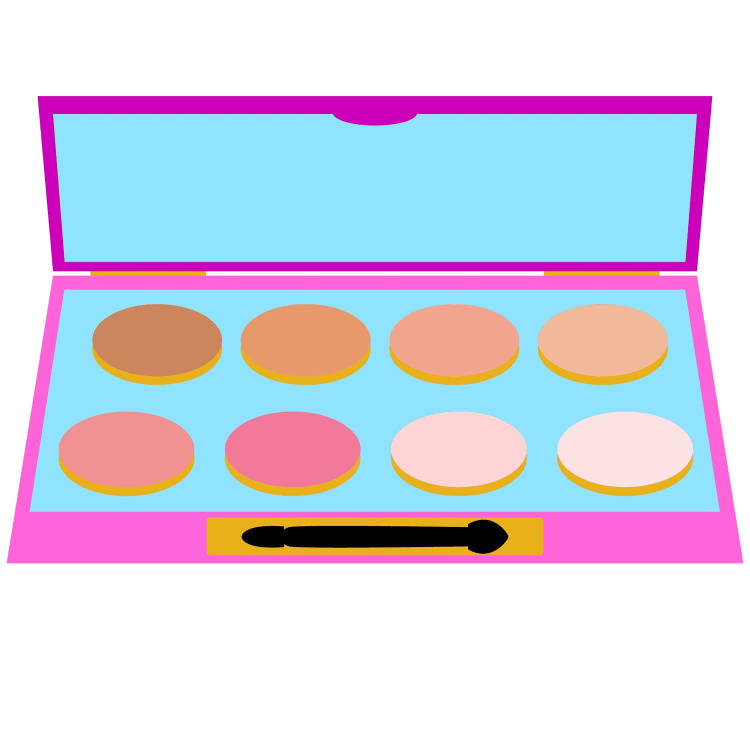 Make up palette iron on heat transfers