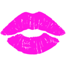 Make up Pink lip iron on heat transfers