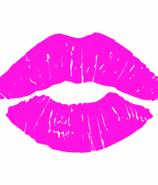 Make up Pink lip iron on heat transfers