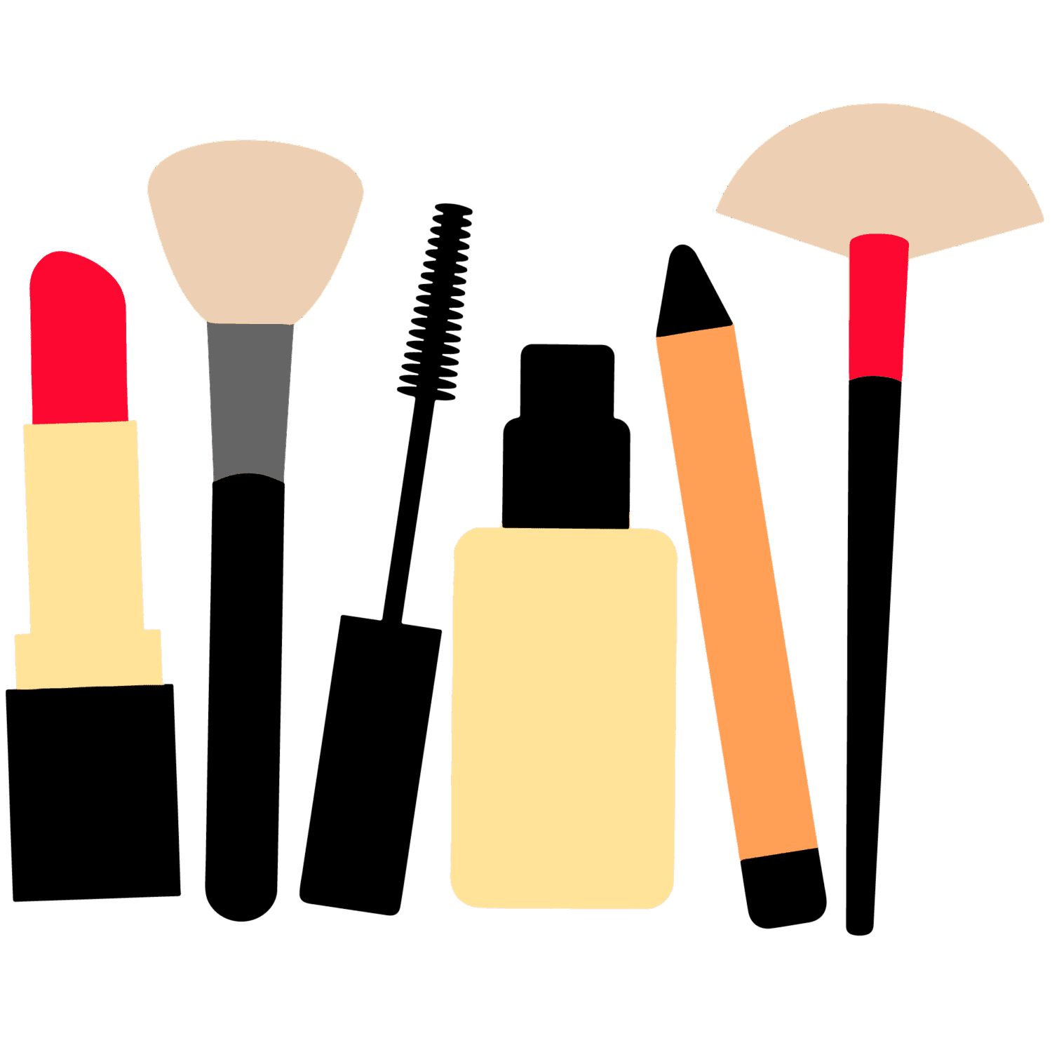 Make up brushes iron on heat transfers