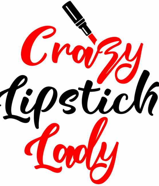 Crazy lipstick lady iron on heat transfers