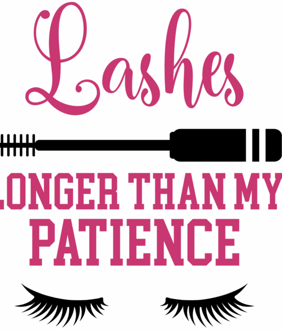 Lashes longer than my patience iron on heat transfers