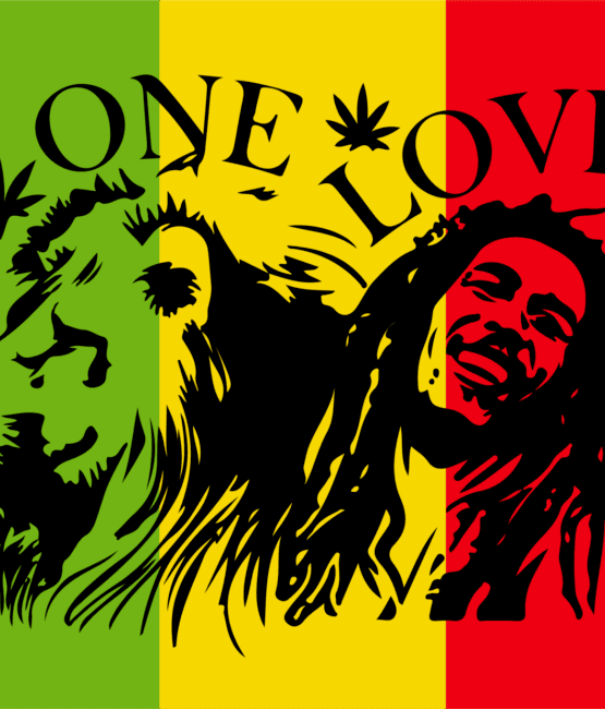 One love bob Marley flag iron on heat transfers