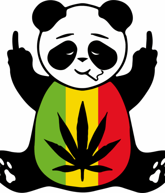 Cannabis bear iron on heat transfers
