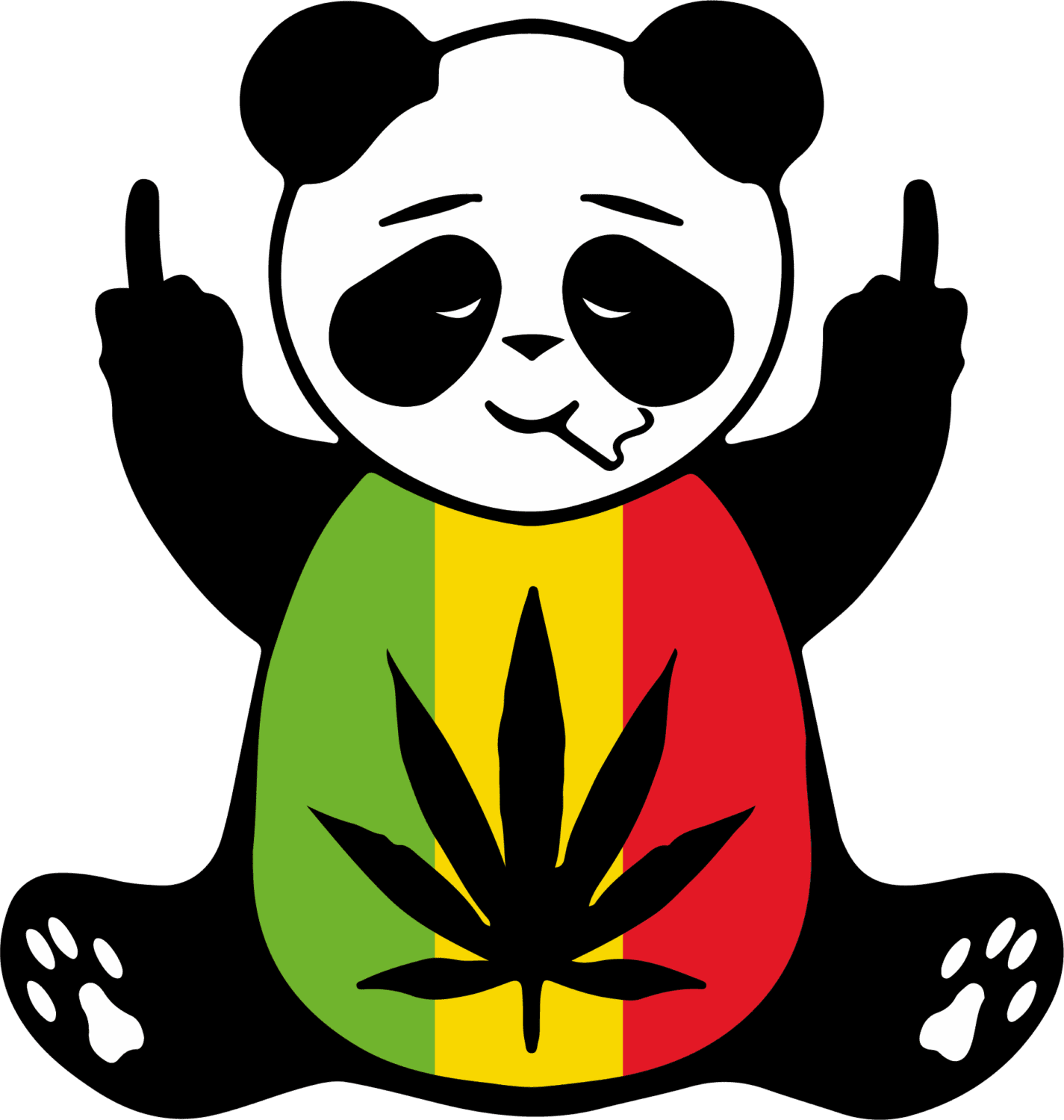 Cannabis bear iron on heat transfers
