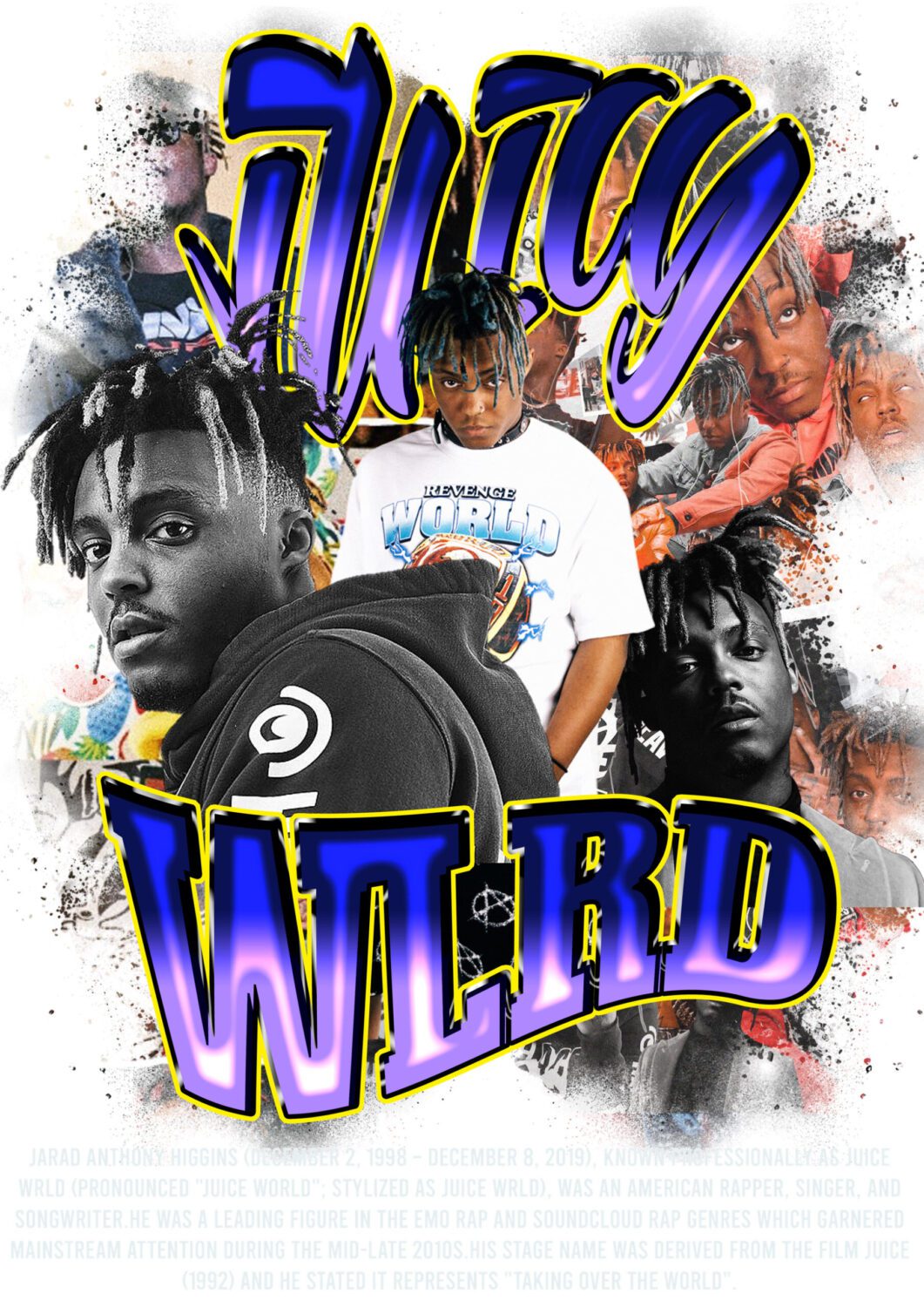 Juicy wlrd hip-hop iron on heat transfers