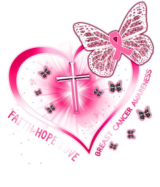 Pink cross Cancer iron on heat transfers