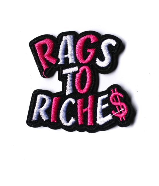 Rags to riches iron on embroidery patches