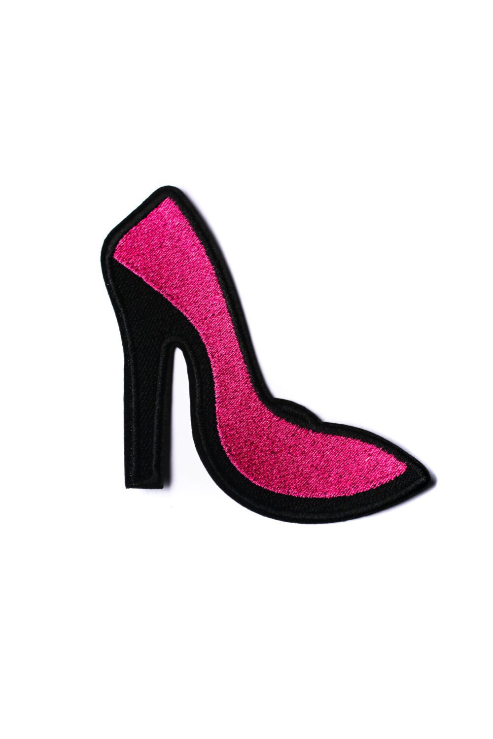 Fuchsia heel iron on embroidery patches
