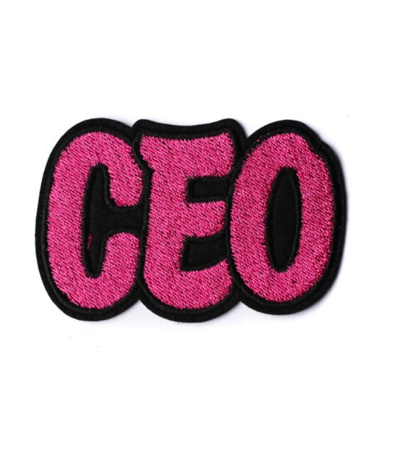 Fuchsia CEO iron on embroidery patches