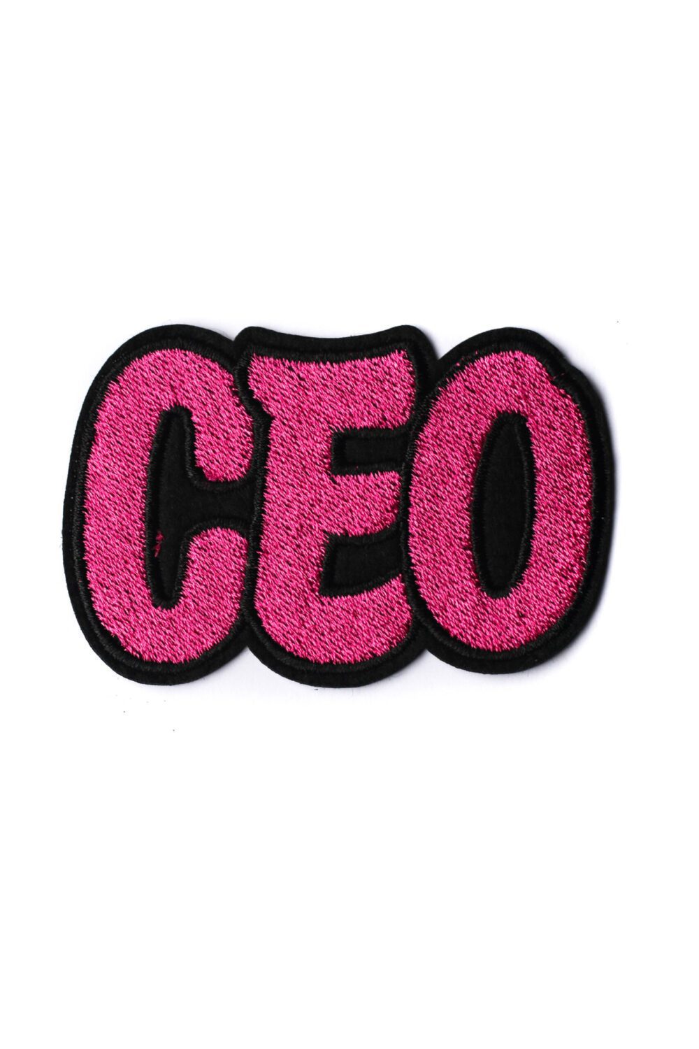 Fuchsia CEO iron on embroidery patches