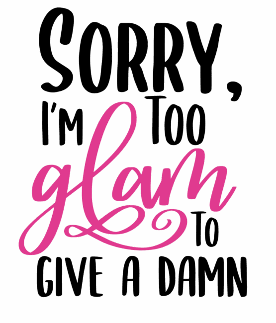 Glam to give a damn make up heat transfers