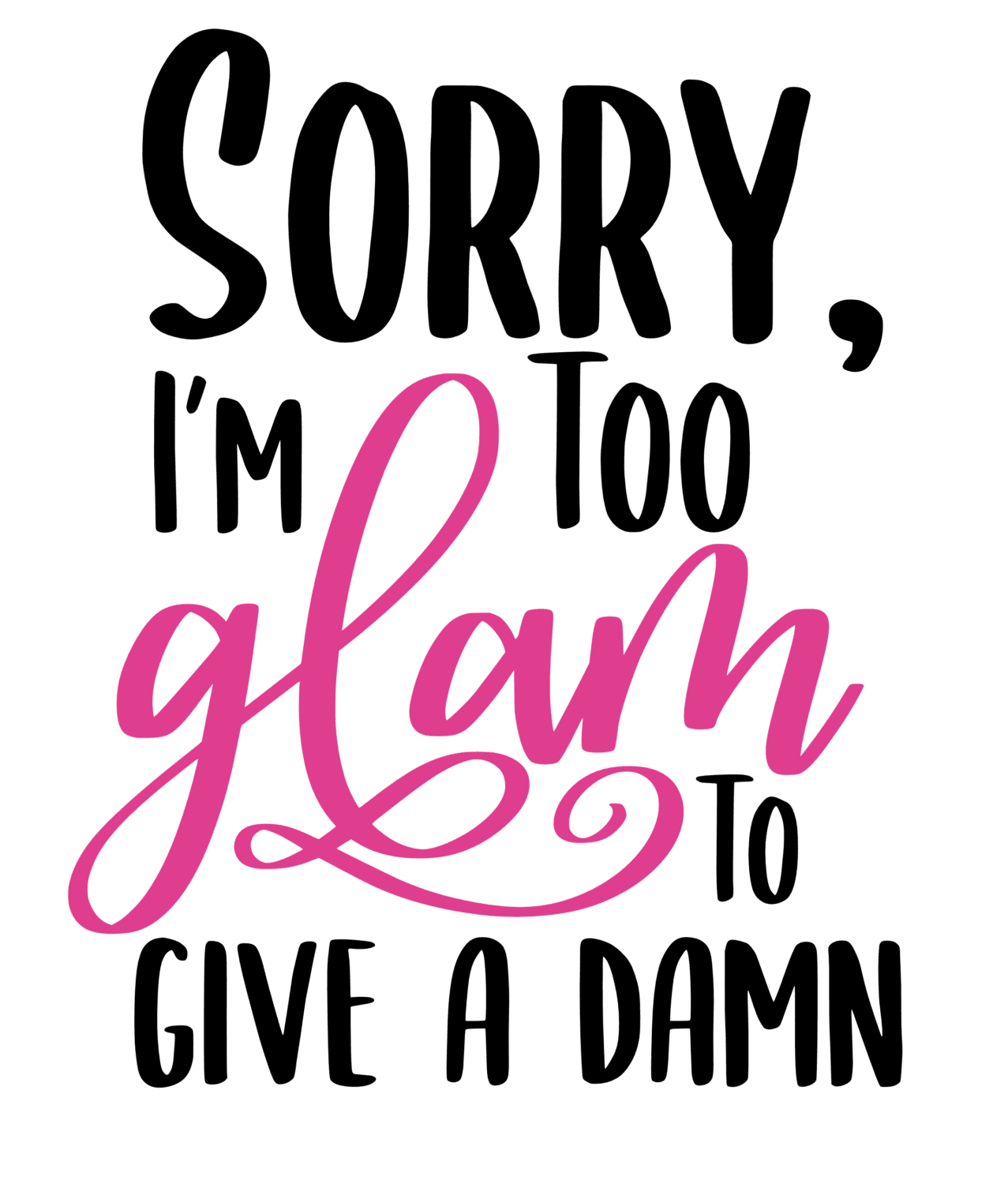 Glam to give a damn make up heat transfers