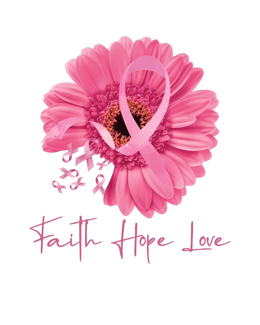 Faith hope and love cancer iron on heat transfers