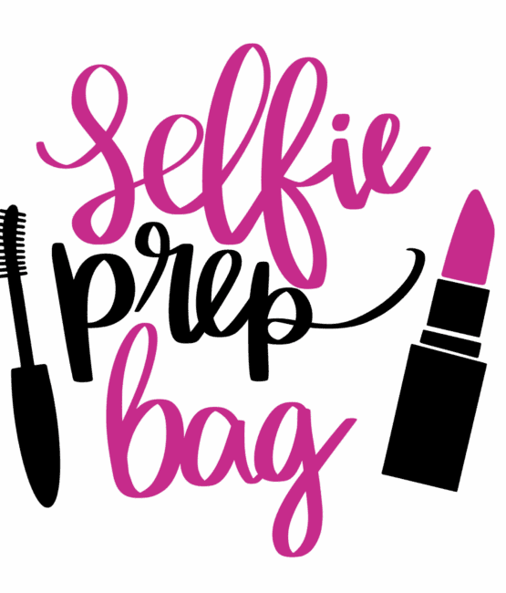 Selfie prep bag make up heat transfers