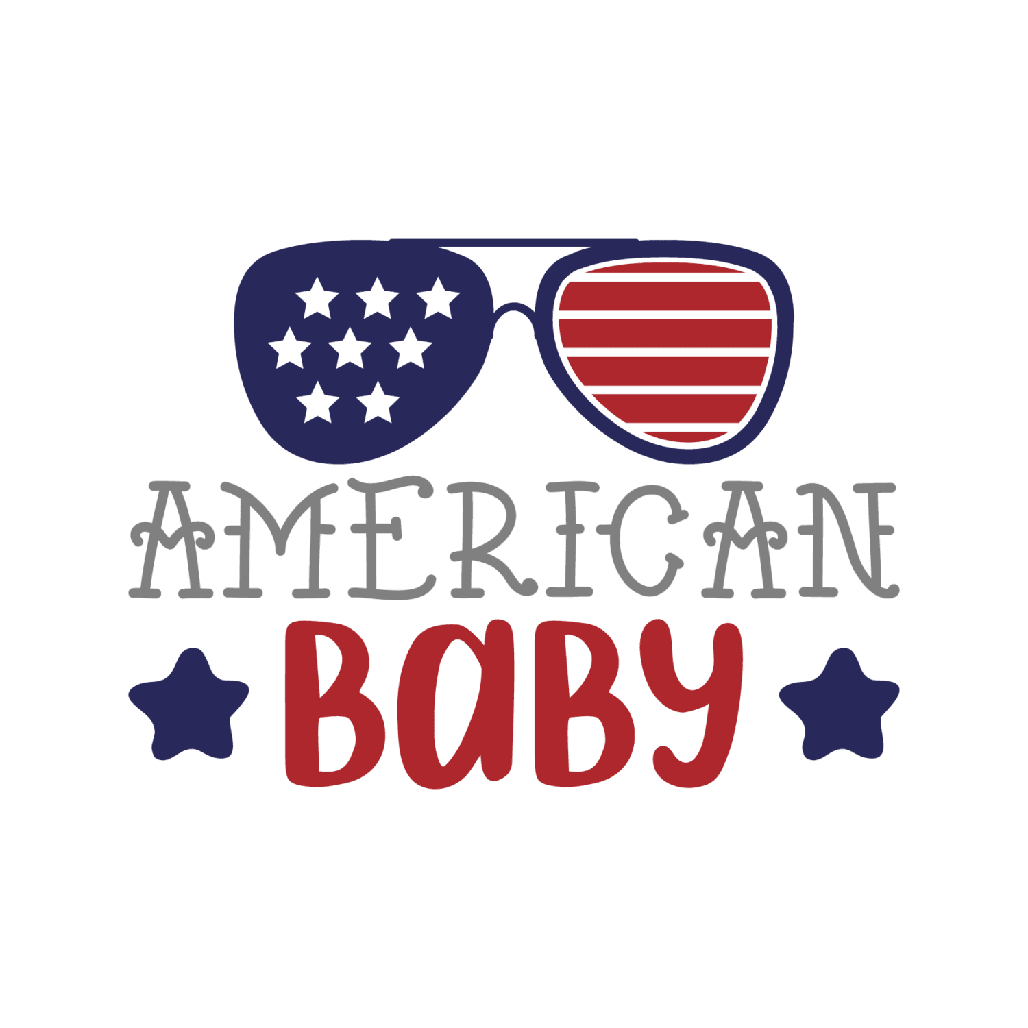 American baby patriotic heat transfers