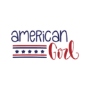 American girl patriotic heat transfers