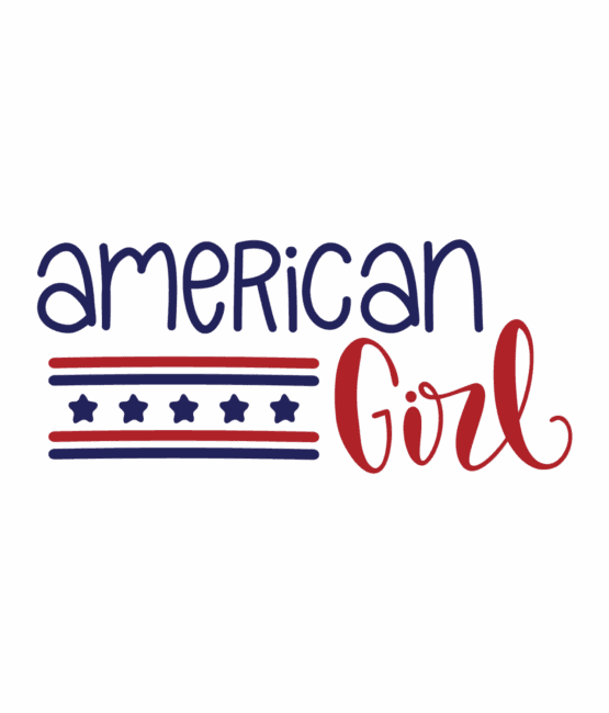 American girl patriotic heat transfers