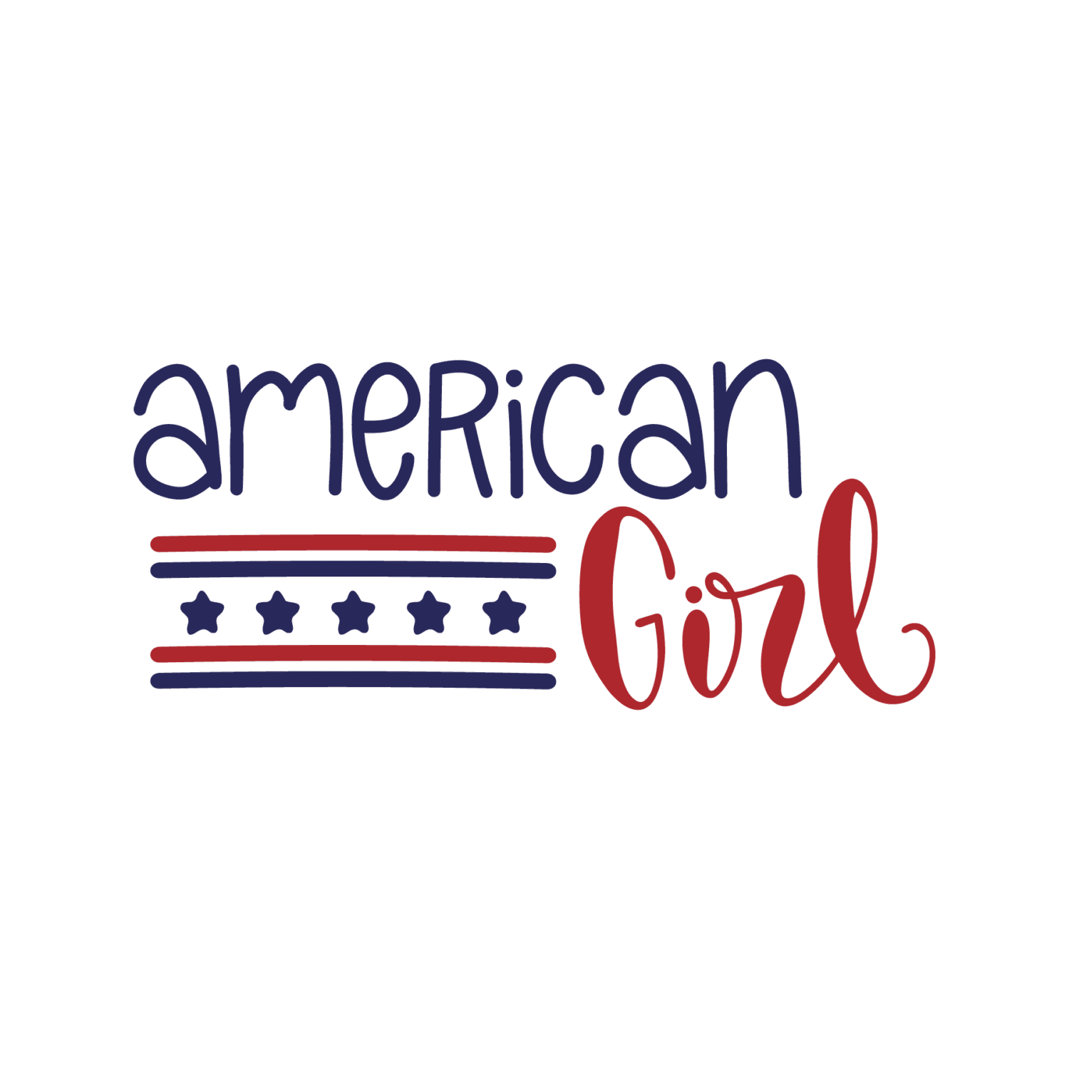 American girl patriotic heat transfers