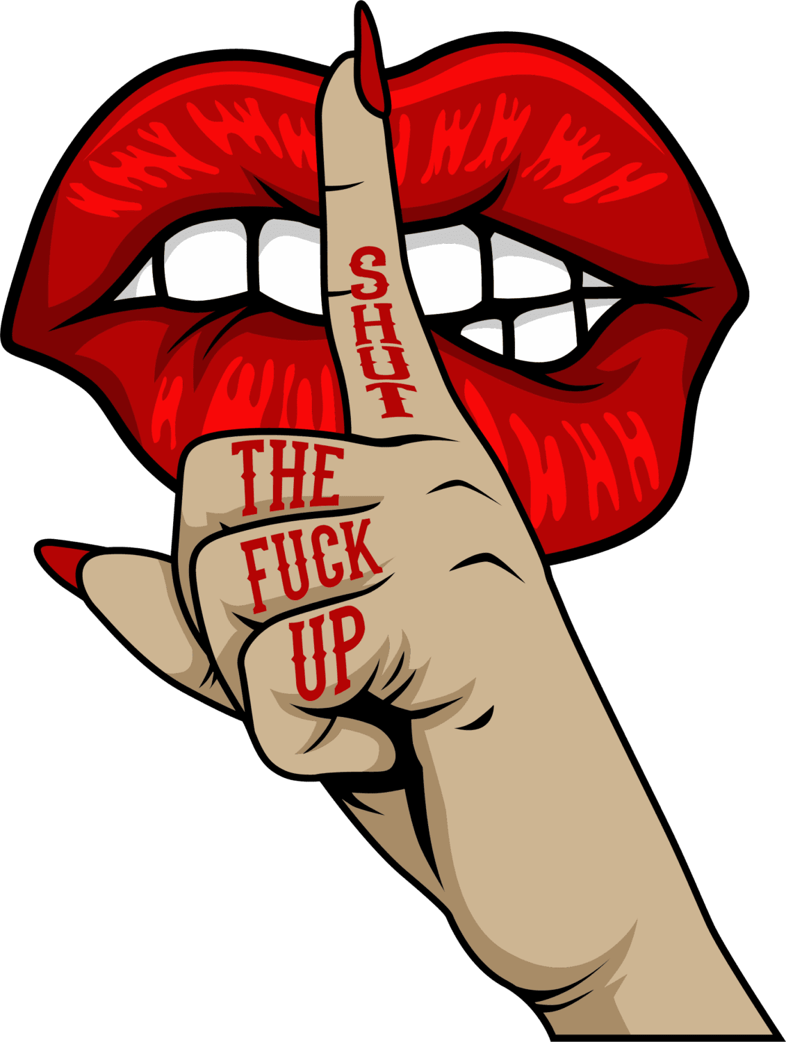 Shut up lip iron heat transfers