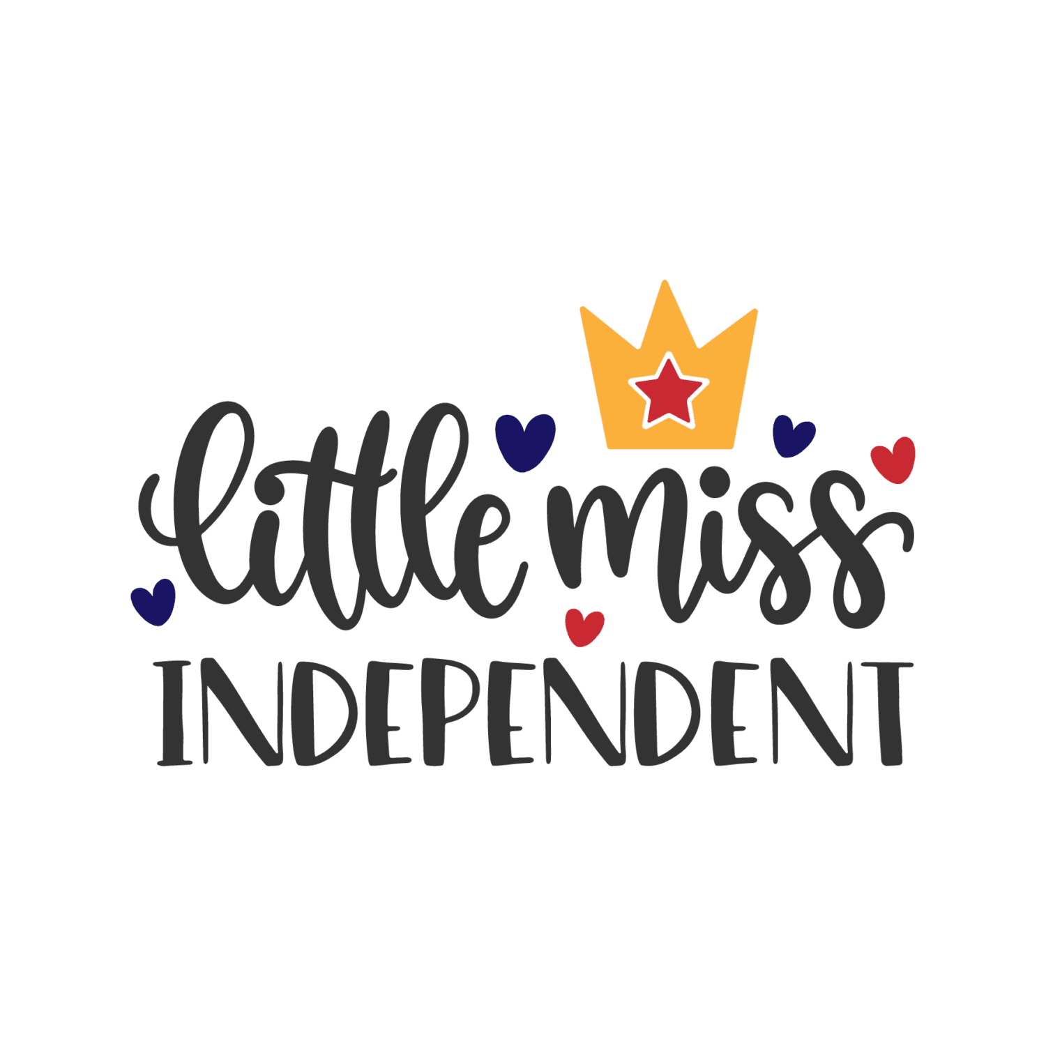 Little miss independent patriotic heat transfers