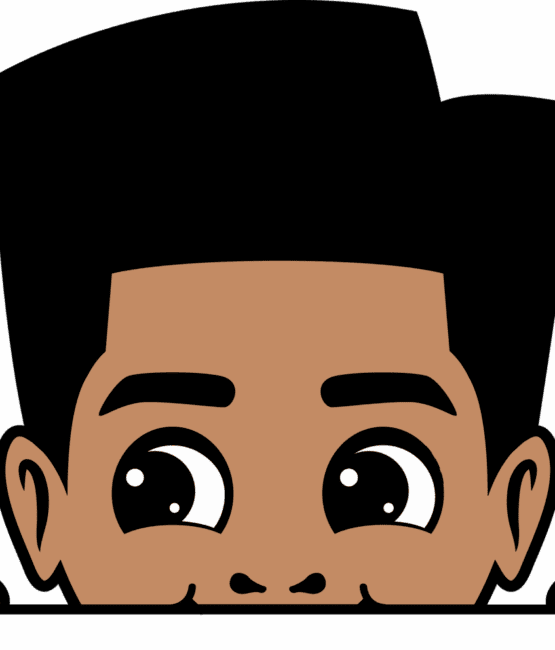 Afro peekaboo boy iron on heat transfers