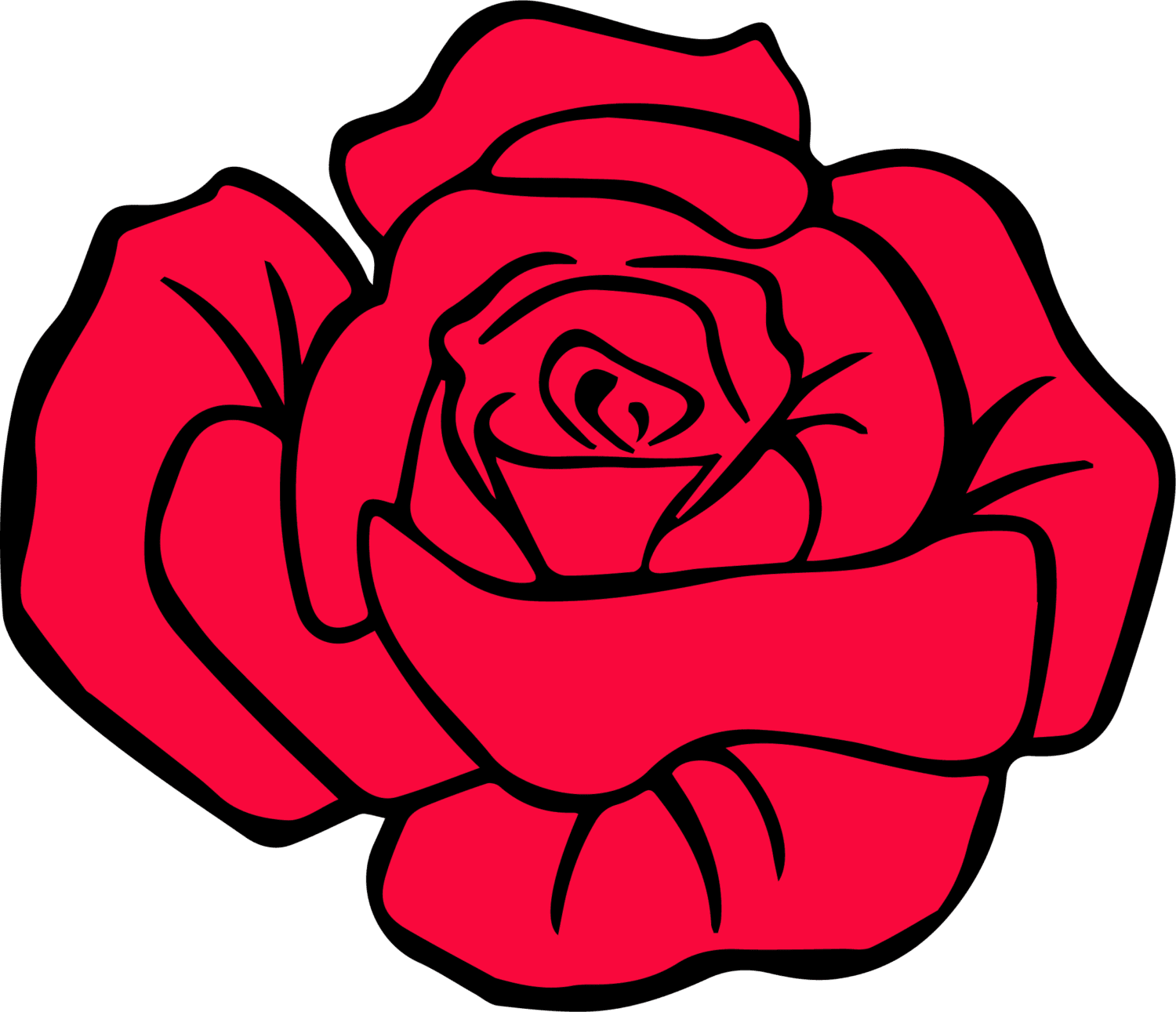 Red rose iron on heat transfers