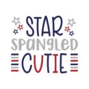Star spangled cutie patriotic heat transfers
