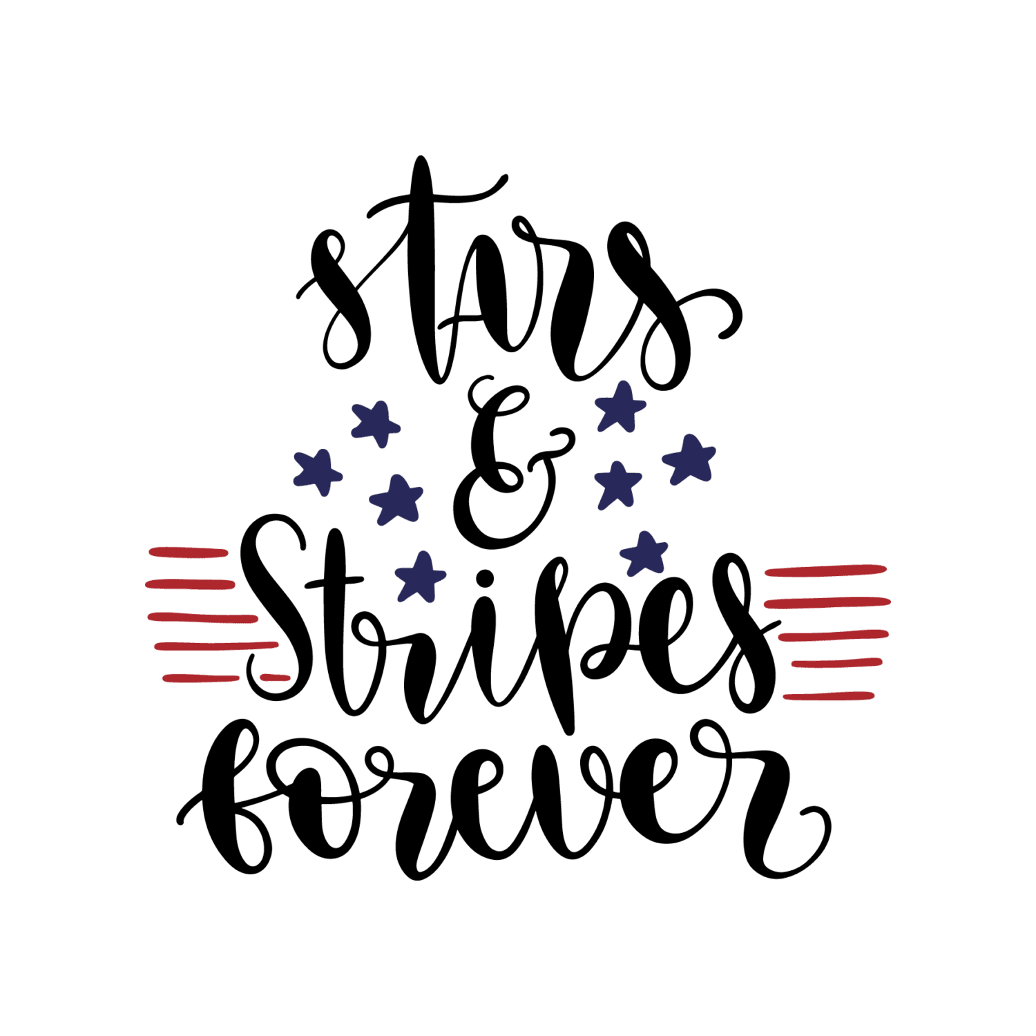 Stars and stripes forever patriotic heat transfers