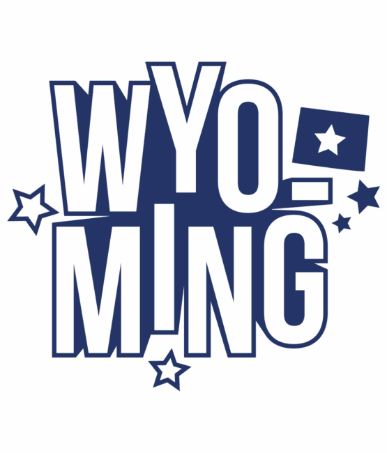 Blue Wyoming State heat transfers
