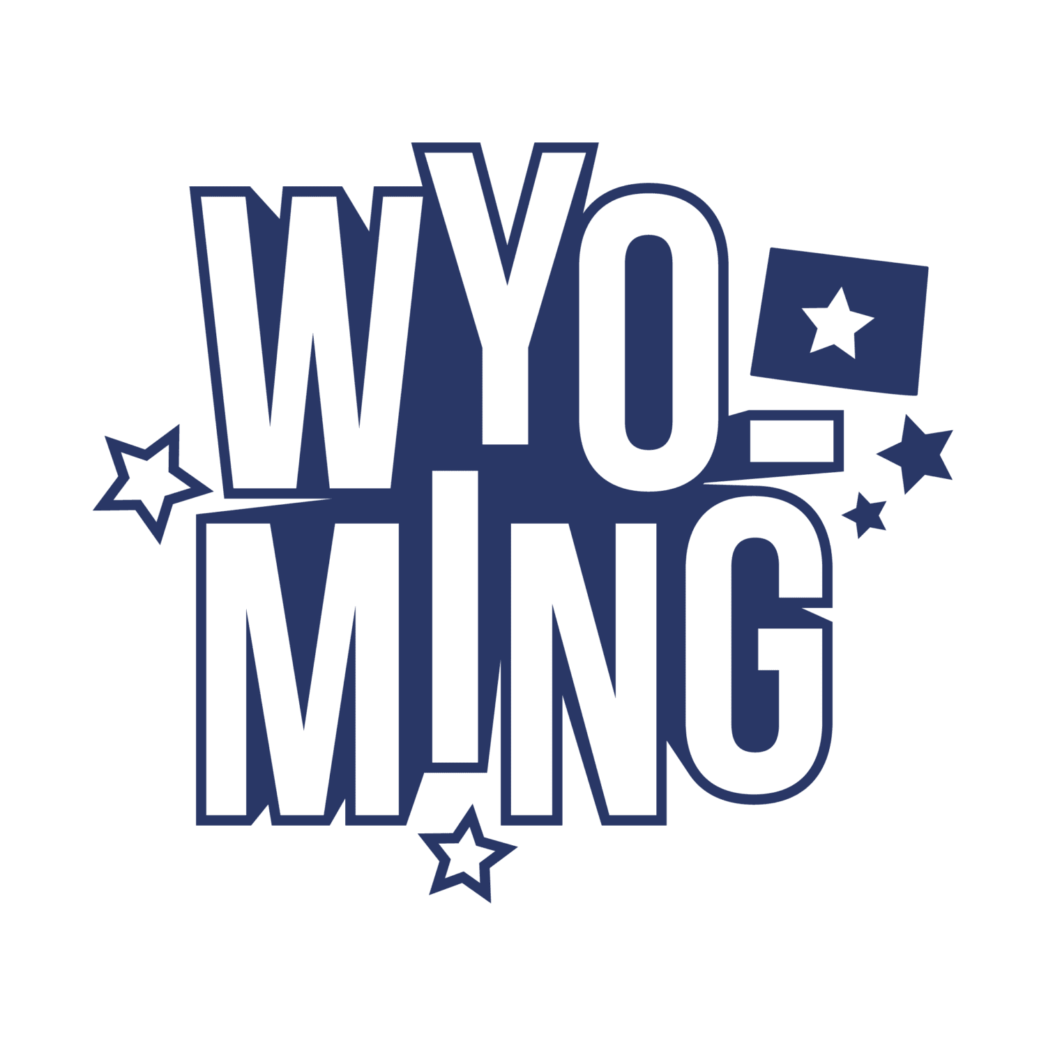 Blue Wyoming State heat transfers