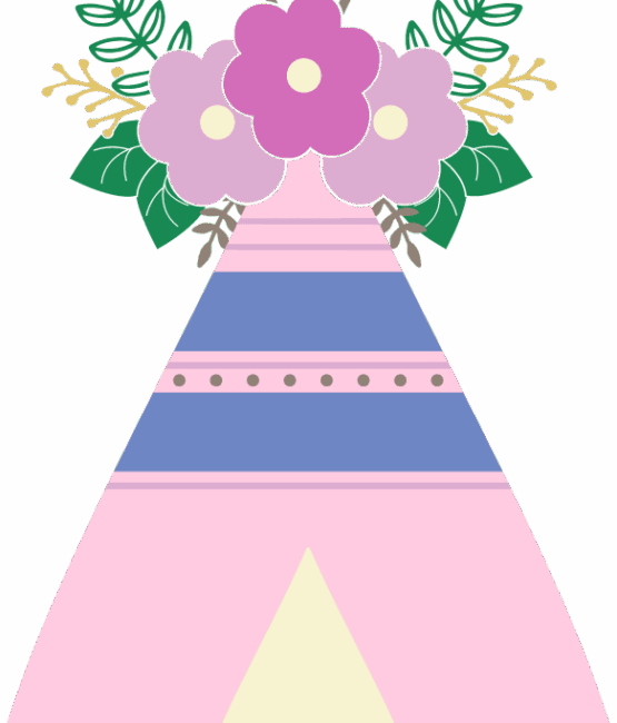 Teepee iron on heat transfers