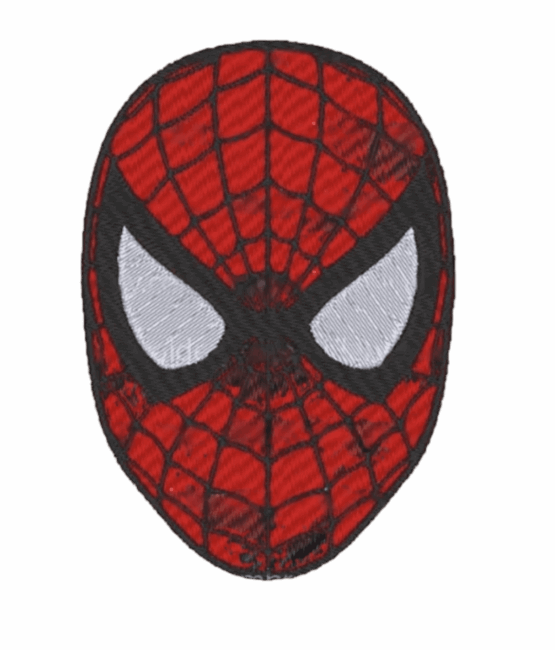Spiderman face iron on embroidery patch