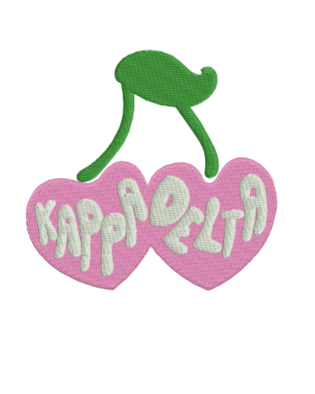 Kappa delta cherry iron on patch