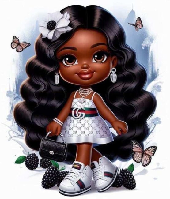 Melanin princess iron on heat transfers